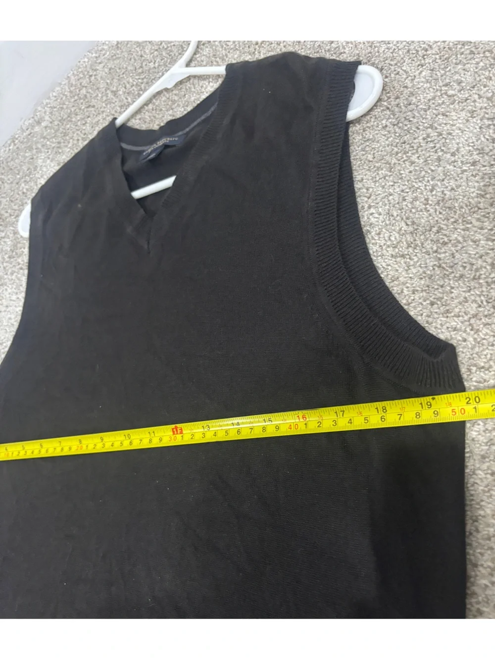 Banana Republic Black Silk Cashmere V-neck Knit Pullover Vest - Mens - M
